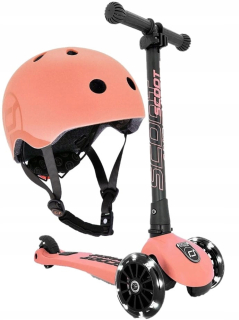 SCOOTANDRIDE Highwaykick Scooter + prilba SM Peach